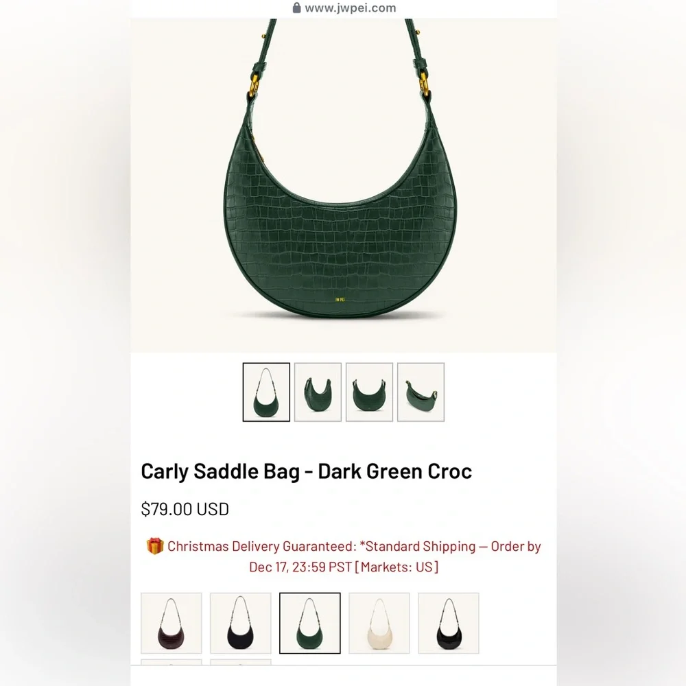 JW PEI‎ Carly saddle bag in green
